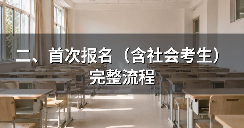 二、首次报名(含社会考生)完整流程