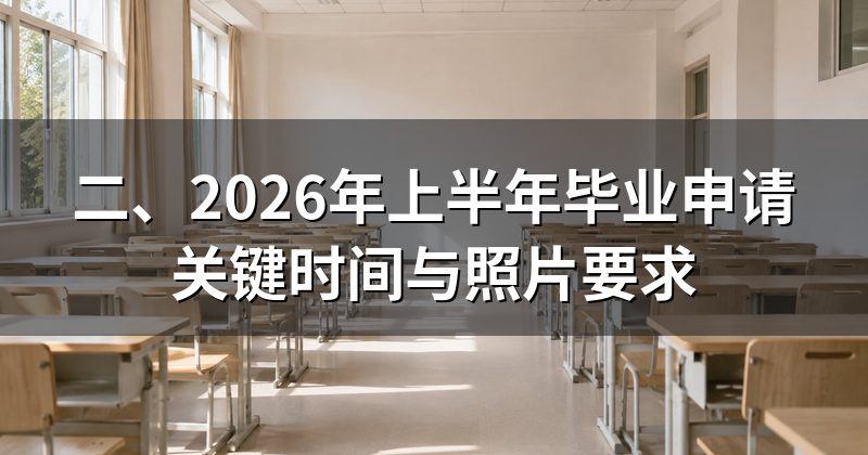 二、2026年上半年毕业申请关键时间与照片要求