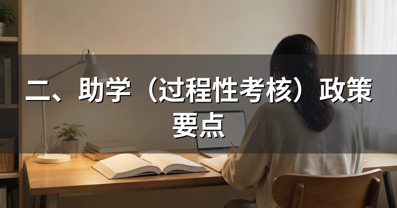二、助学(过程性考核)政策要点