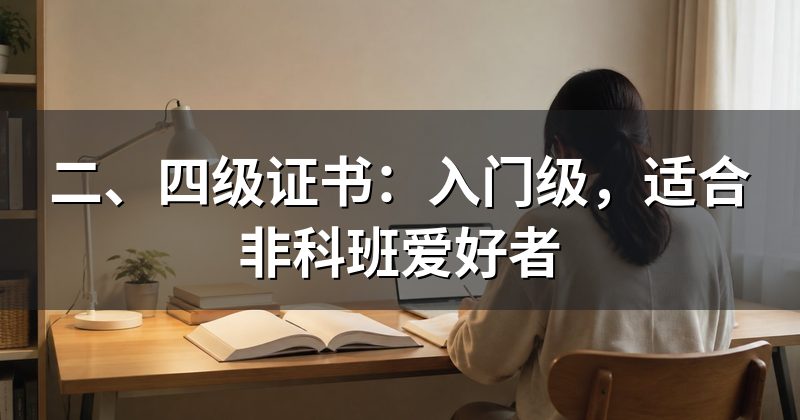 二、四级证书：入门级，适合非科班爱好者