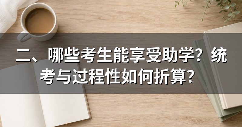 二、哪些考生能享受助学?统考与过程性如何折算?