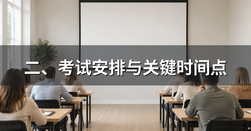 二、考试安排与关键时间点