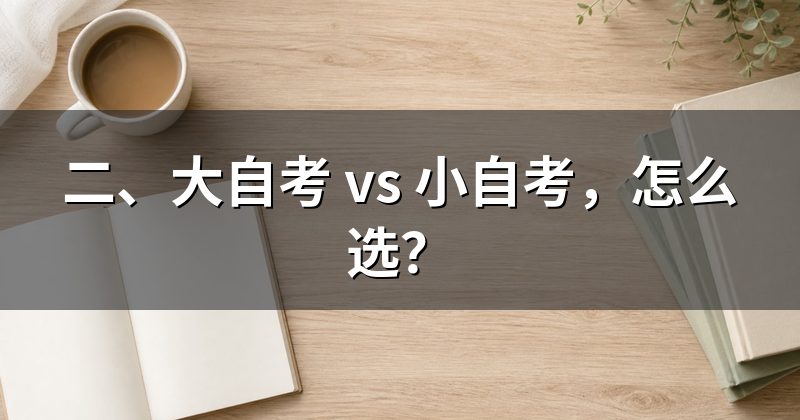 二、大自考 vs 小自考,怎么选?