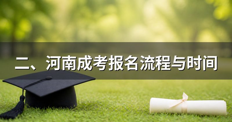 二、河南成考报名流程与时间