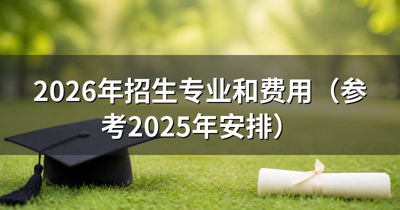 2026年招生专业和费用(参考2025年安排)
