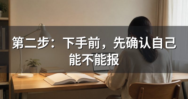 第二步:下手前,先确认自己能不能报