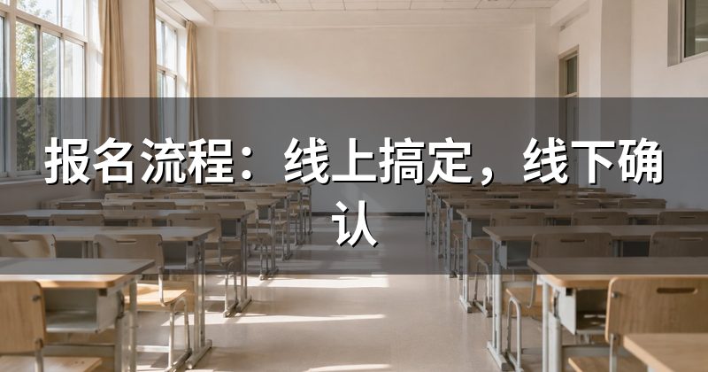 报名流程:线上搞定,线下确认