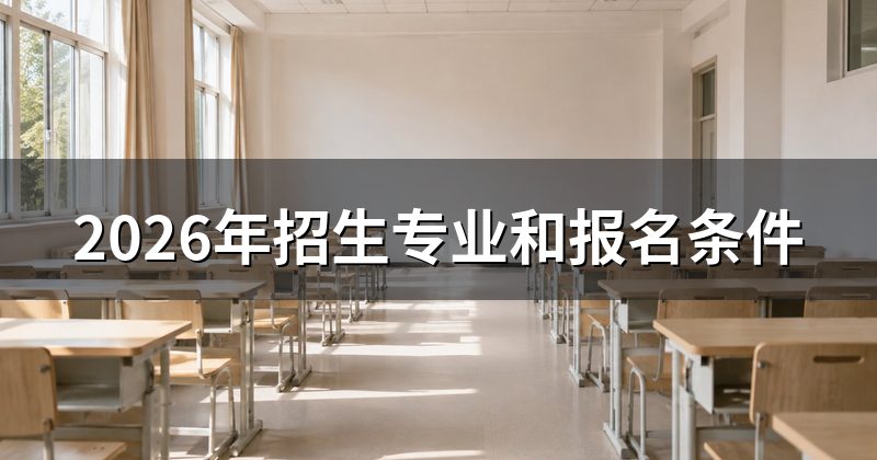 2026年招生专业和报名条件