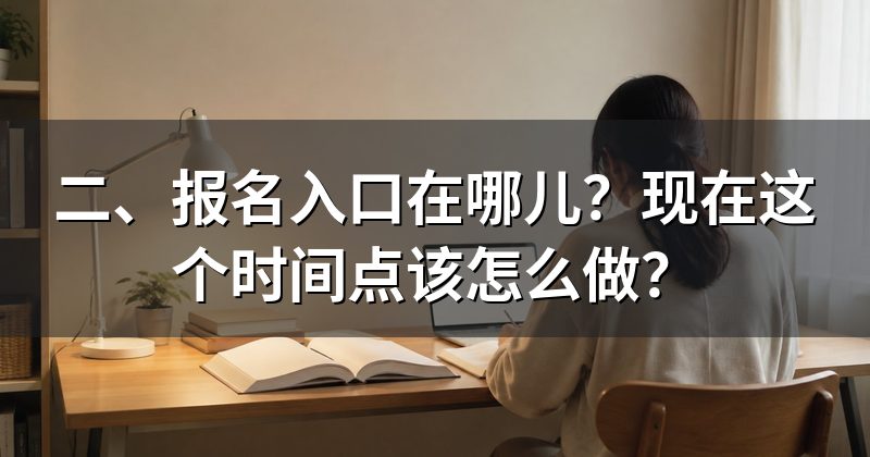 二、报名入口在哪儿?现在这个时间点该怎么做?