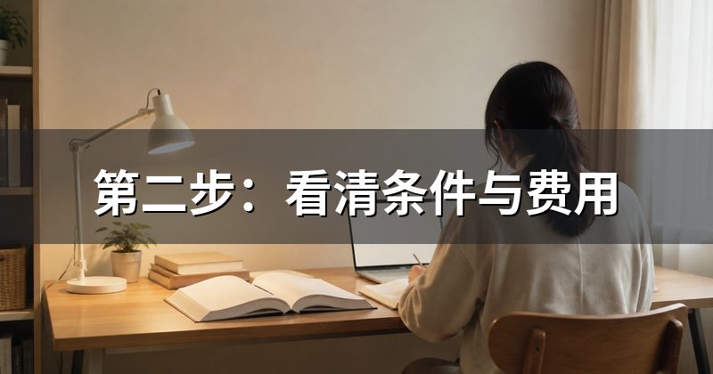 第二步:看清条件与费用