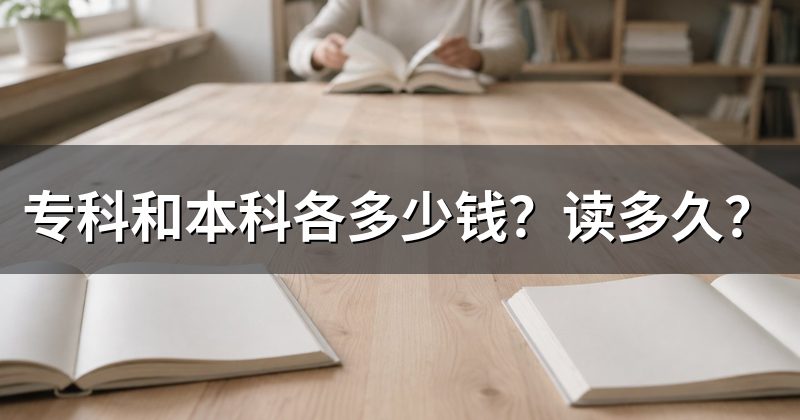 专科和本科各多少钱?读多久?