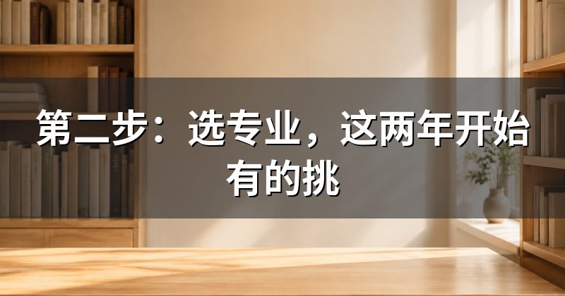 第二步:选专业,这两年开始有的挑