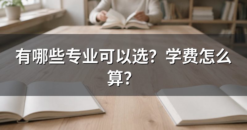 有哪些专业可以选？学费怎么算？