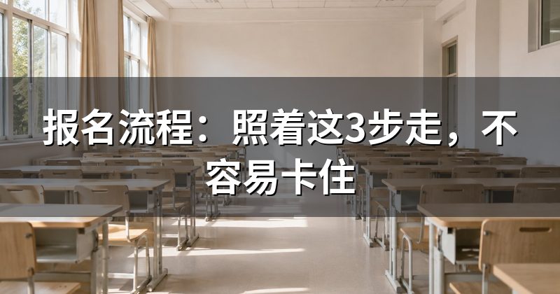 报名流程:照着这3步走,不容易卡住