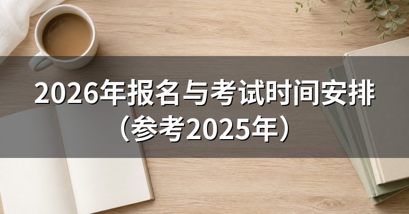 2026年报名与考试时间安排(参考2025年)