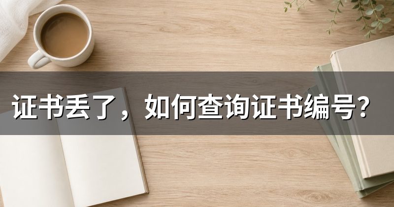 证书丢了,如何查询证书编号?