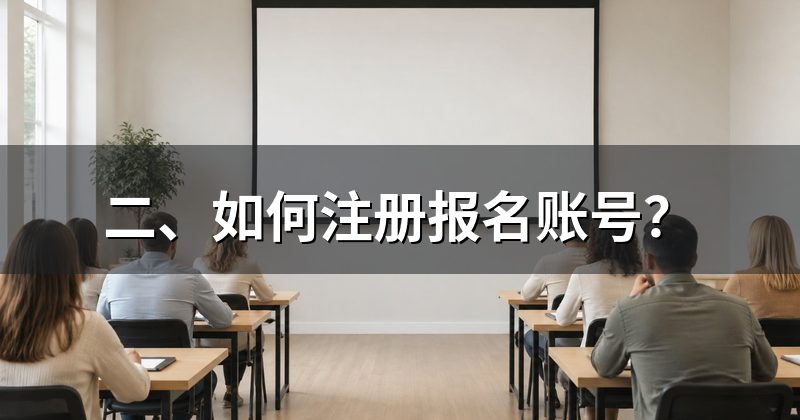 二、如何注册报名账号?