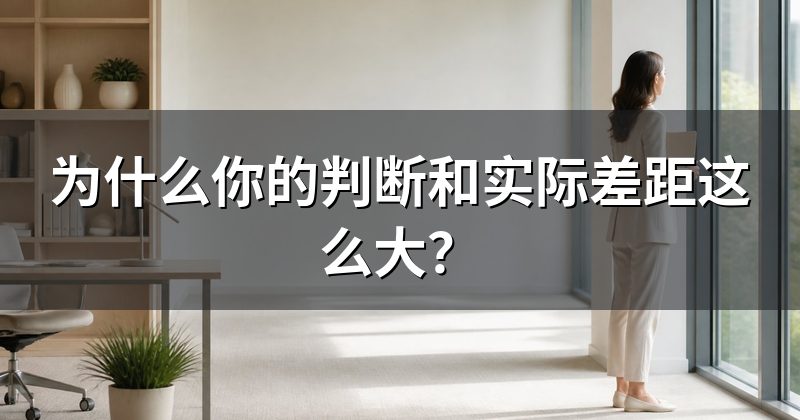 为什么你的判断和实际差距这么大?