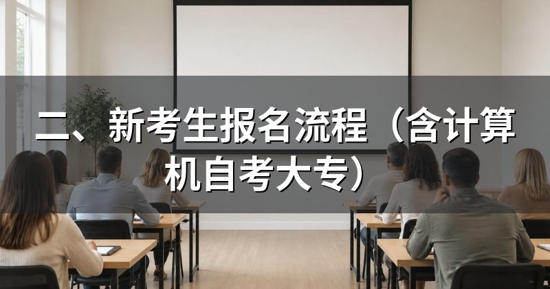 二、新考生报名流程(含计算机自考大专)