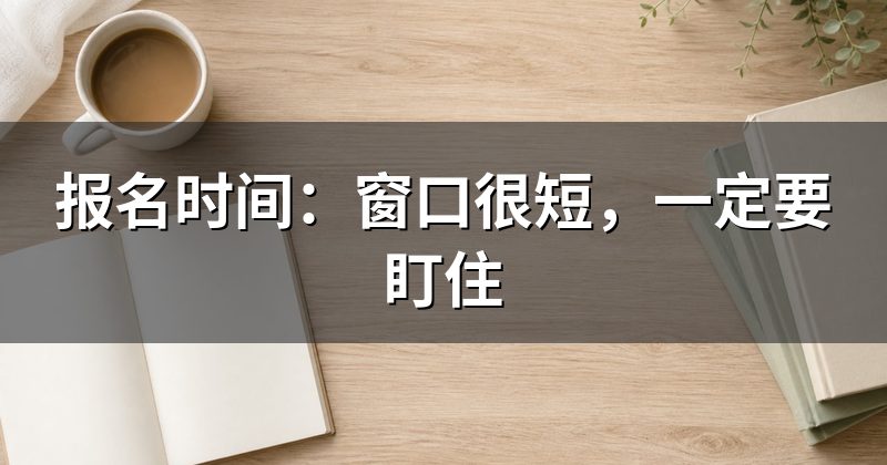 报名时间:窗口很短,一定要盯住