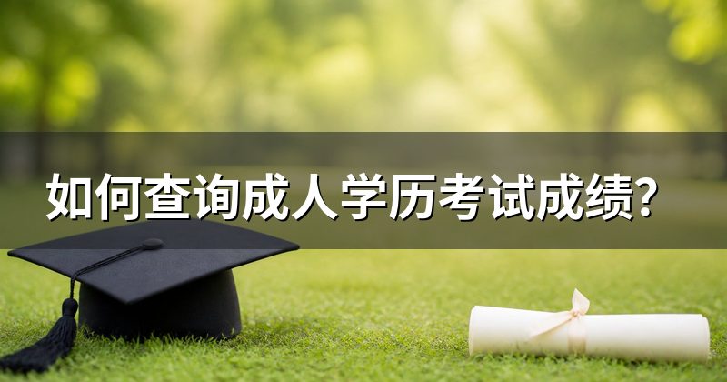 如何查询成人学历考试成绩?