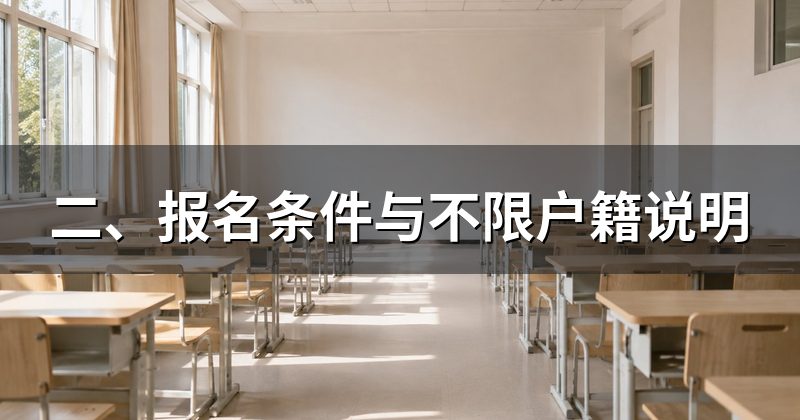 二、报名条件与不限户籍说明