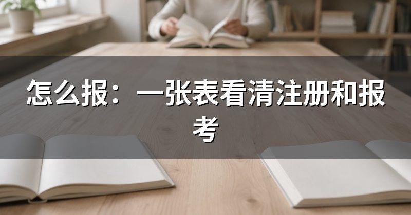 怎么报:一张表看清注册和报考