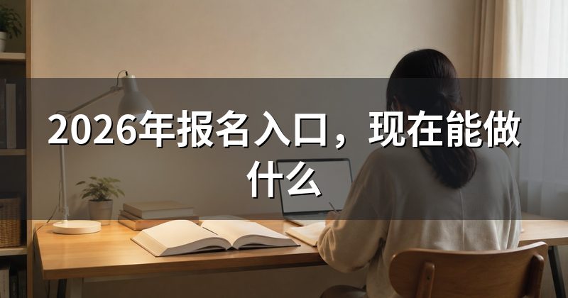 2026年报名入口，现在能做什么