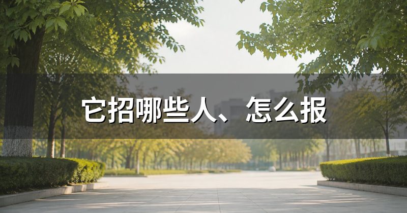 它招哪些人、怎么报