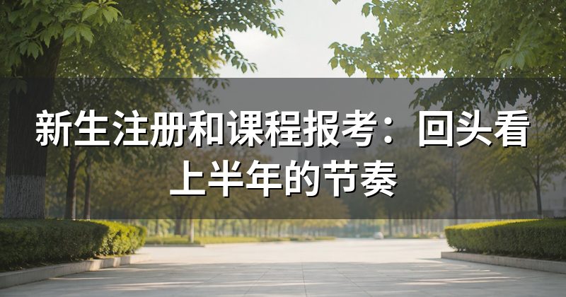 新生注册和课程报考：回头看上半年的节奏