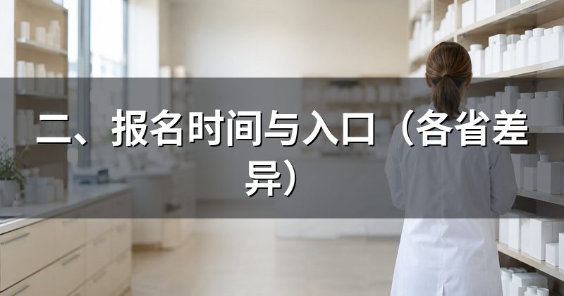 二、报名时间与入口(各省差异)