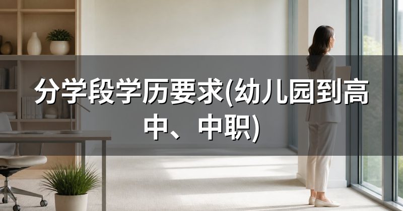 分学段学历要求(幼儿园到高中、中职)
