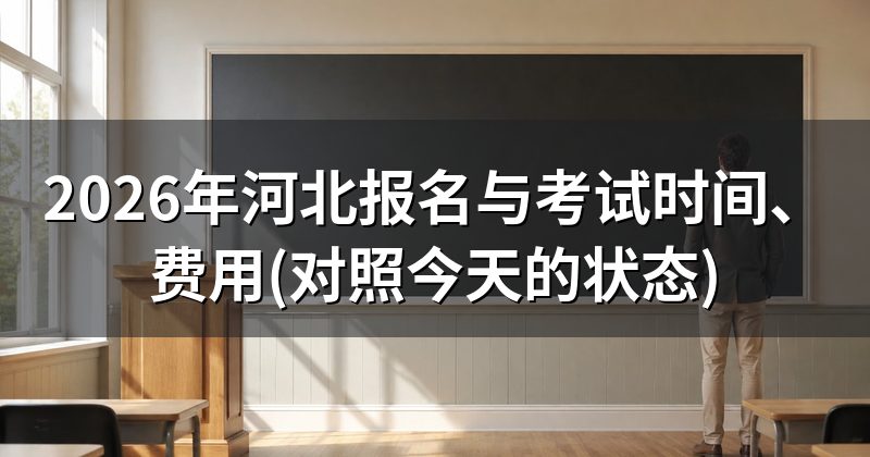 2026年河北报名与考试时间、费用(对照今天的状态)