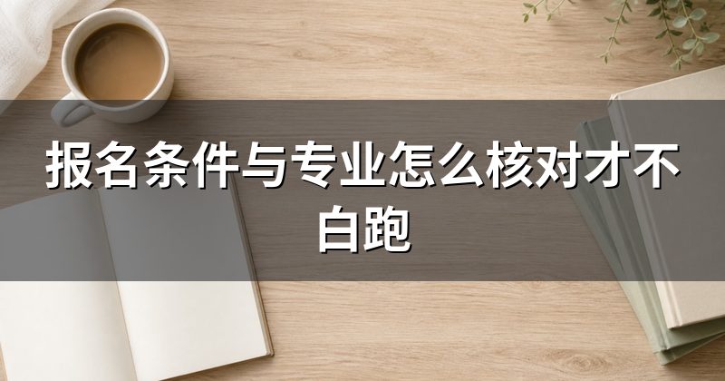 报名条件与专业怎么核对才不白跑