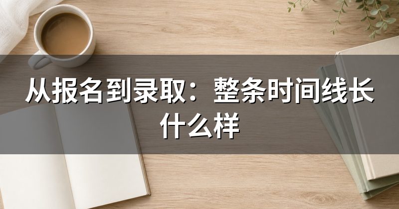 从报名到录取:整条时间线长什么样