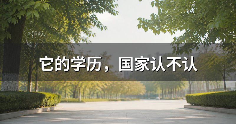 它的学历,国家认不认