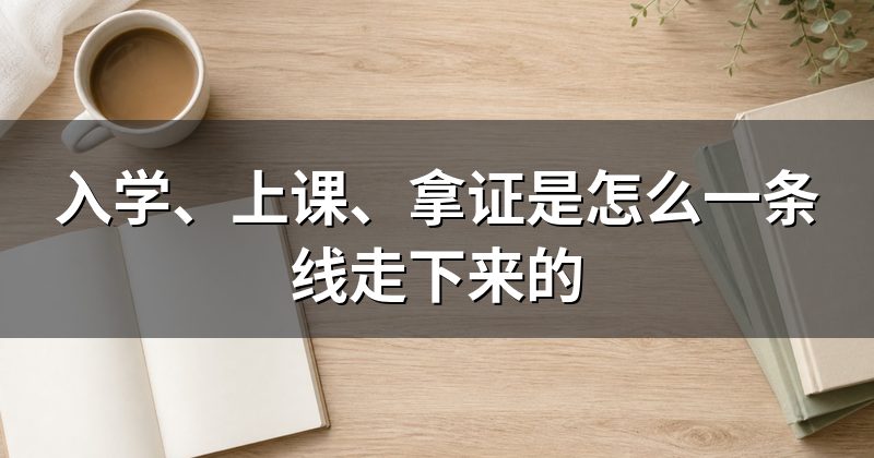 入学、上课、拿证是怎么一条线走下来的