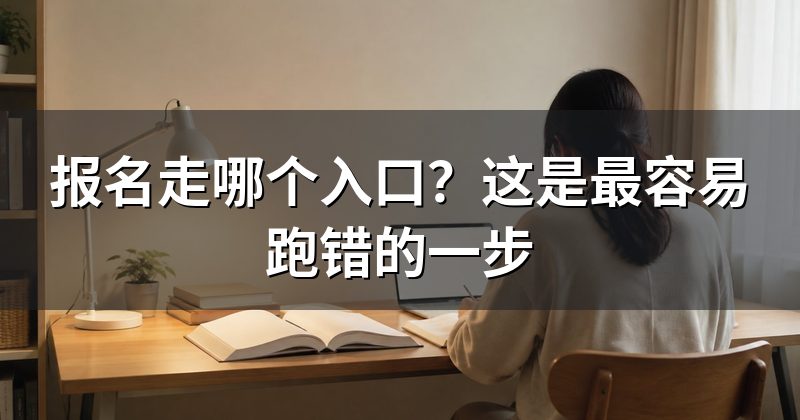 报名走哪个入口?这是最容易跑错的一步