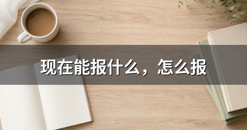 现在能报什么,怎么报