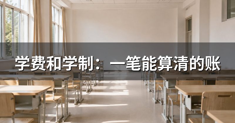 学费和学制:一笔能算清的账