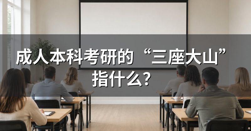 成人本科考研的“三座大山”指什么？
