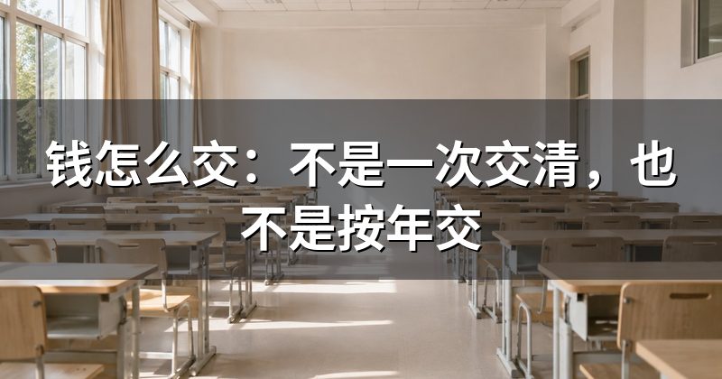 钱怎么交：不是一次交清，也不是按年交