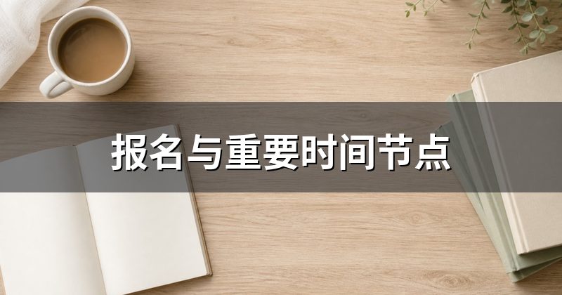 报名与重要时间节点