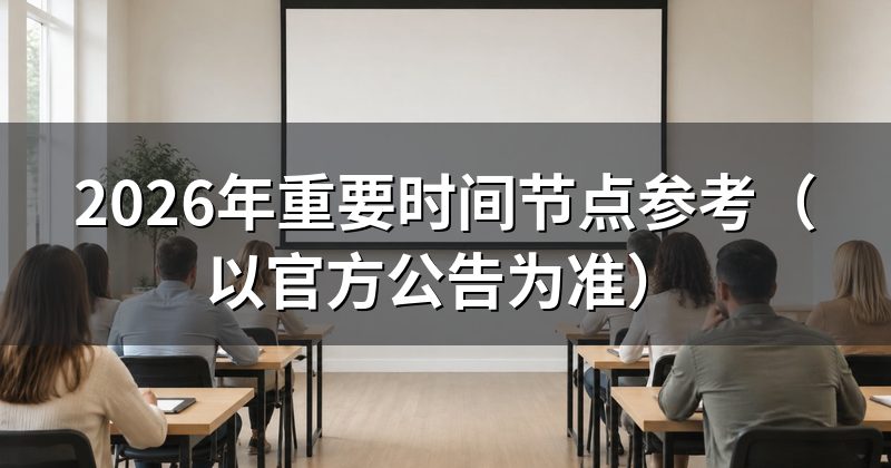 2026年重要时间节点参考（以官方公告为准）
