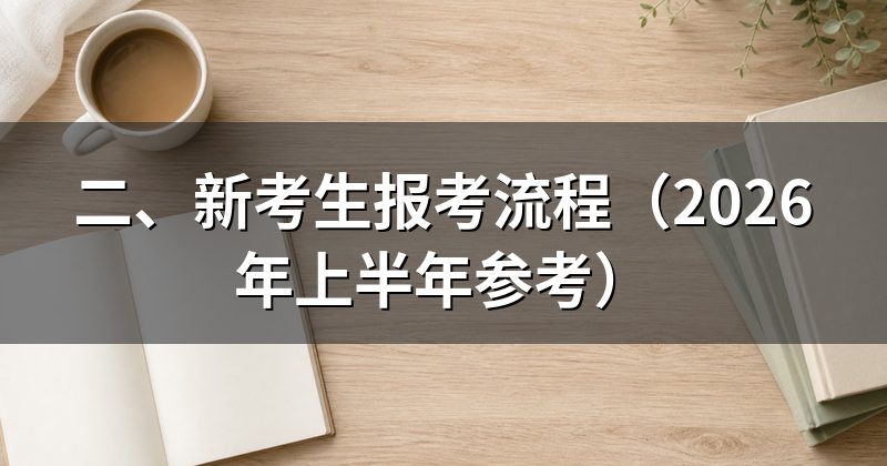 二、新考生报考流程(2026年上半年参考)