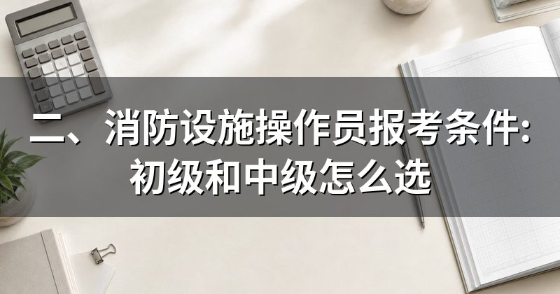 二、消防设施操作员报考条件:初级和中级怎么选