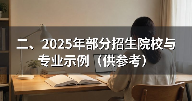 二、2025年部分招生院校与专业示例（供参考）