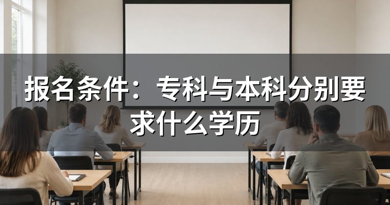 报名条件:专科与本科分别要求什么学历