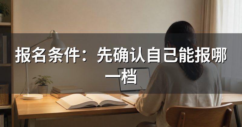 报名条件:先确认自己能报哪一档