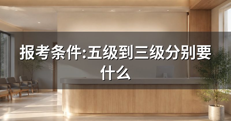 报考条件:五级到三级分别要什么